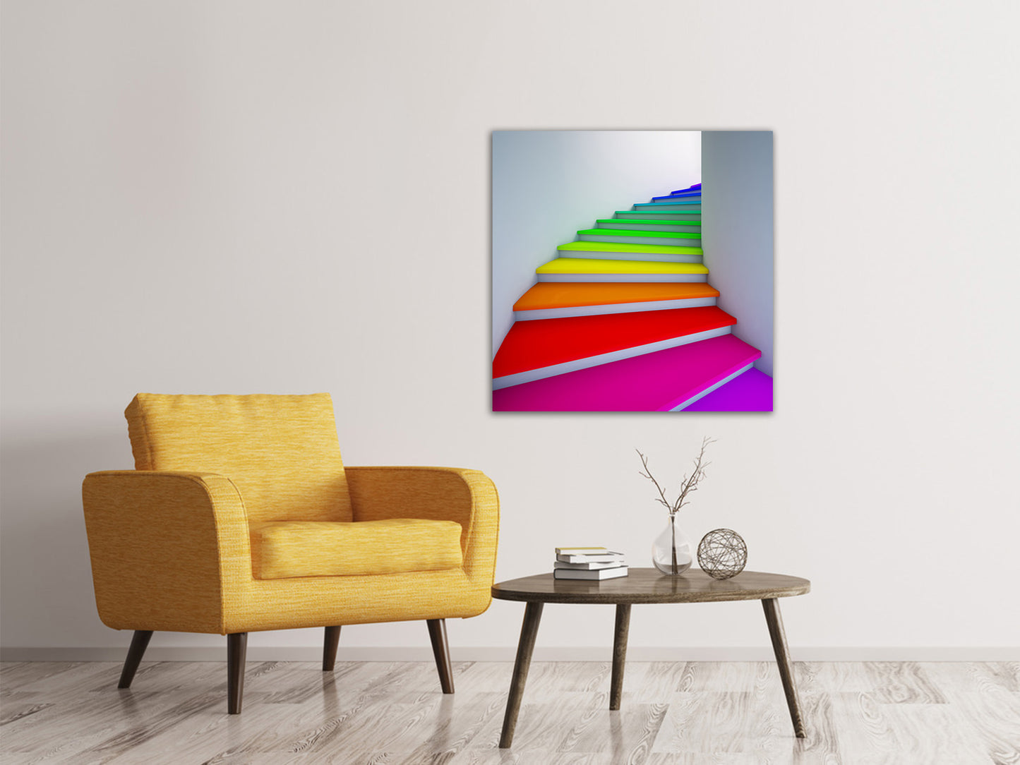 Leinwandbild Bunte Treppe