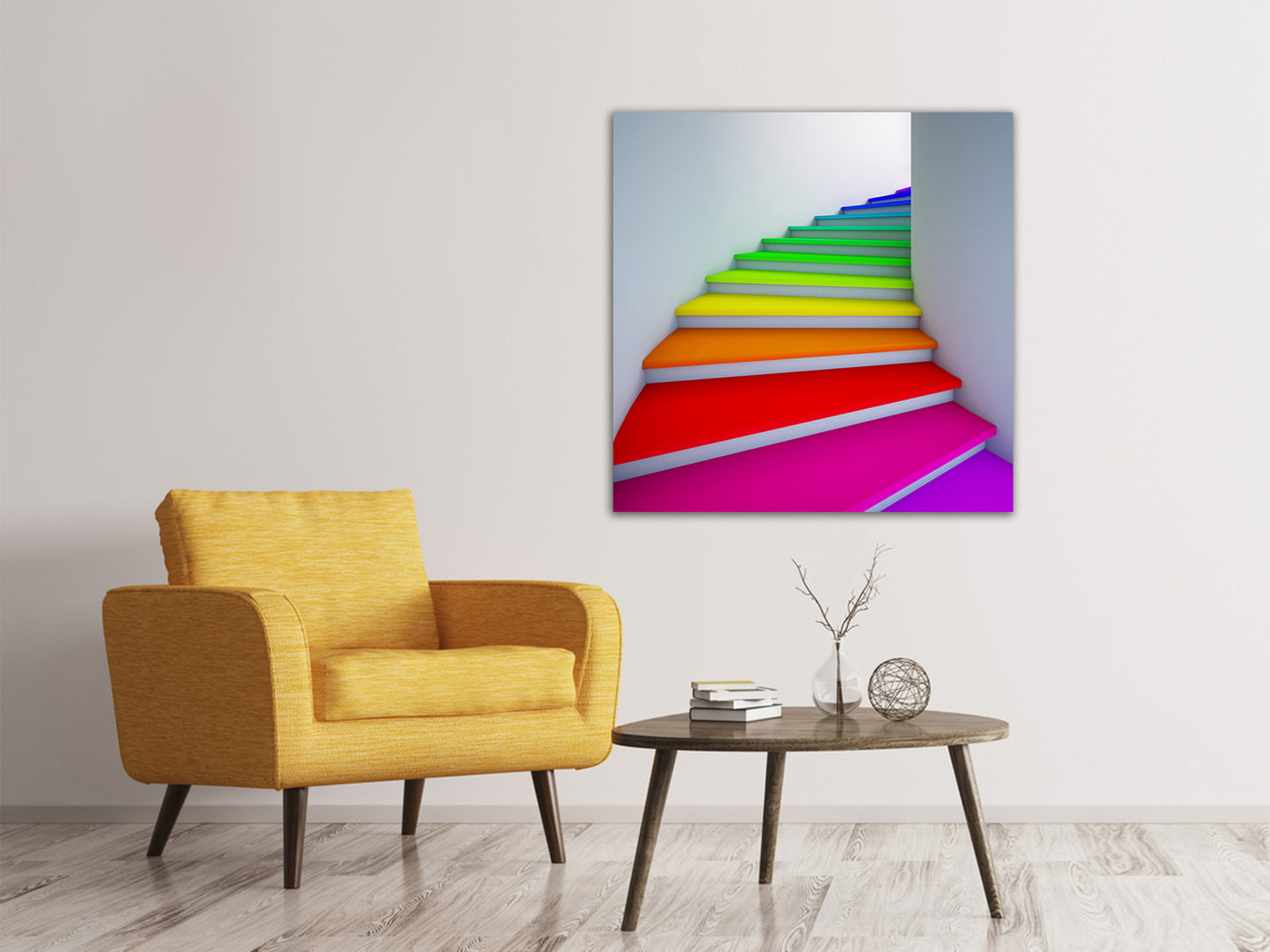 Leinwandbild Bunte Treppe