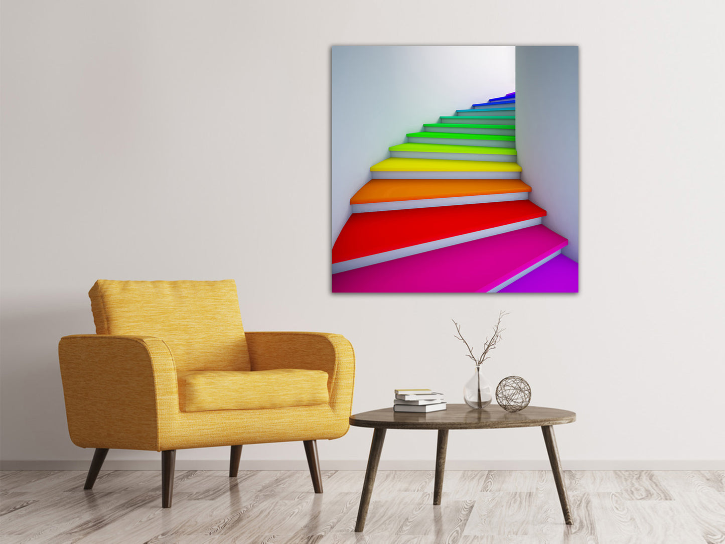 Leinwandbild Bunte Treppe