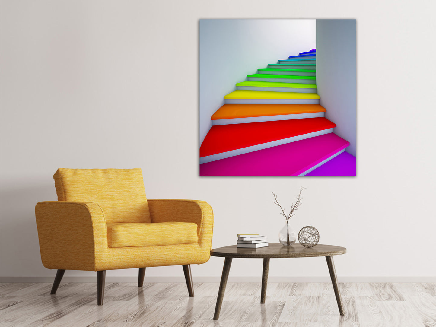 Leinwandbild Bunte Treppe