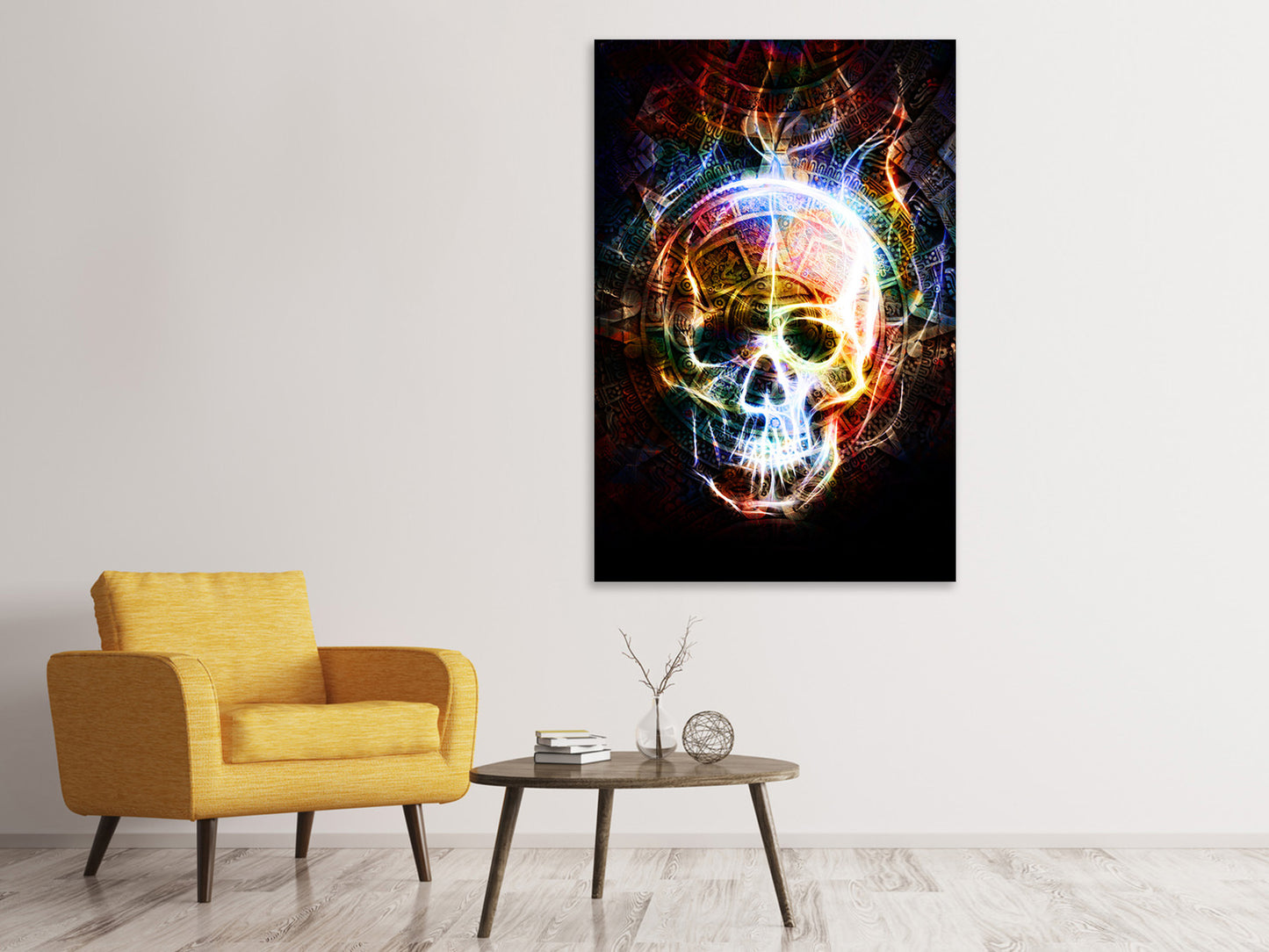 Leinwandbild Psychedelic Skull