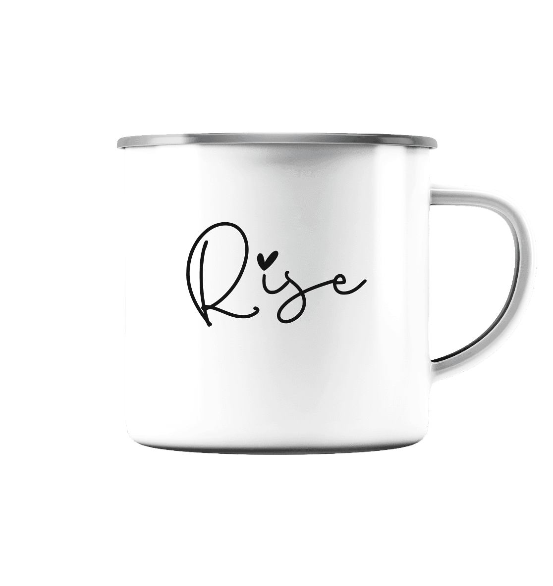 RISE - Emaille Tasse (Silber)