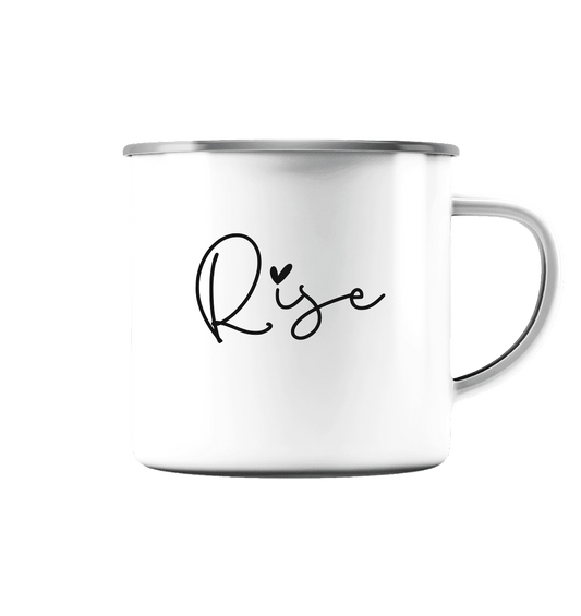 RISE - Emaille Tasse (Silber)