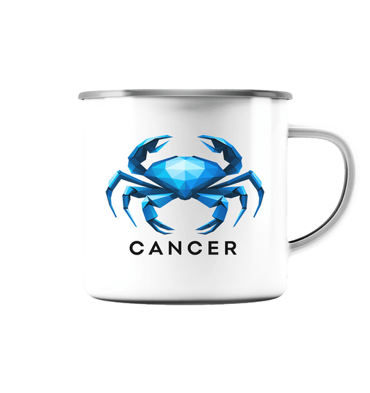 Krebs Sternzeichen (Cancer) - Emaille Tasse (Silber)