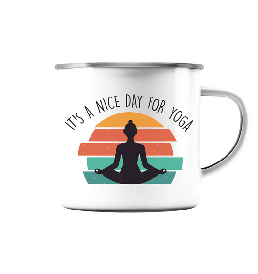 Jeden Tag Yoga - Emaille Tasse