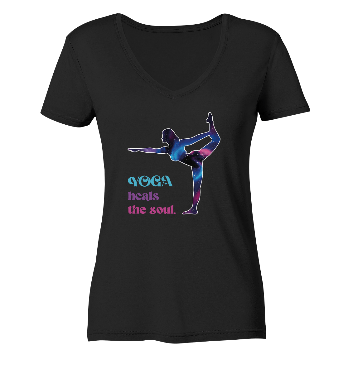 YOGA HEALS THE SOUL  - Damen V-Neck Shirt