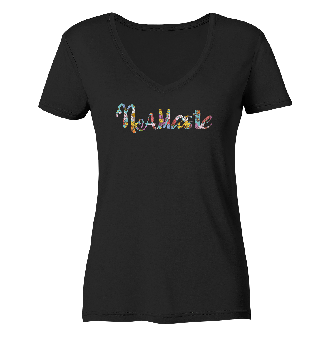 Namaste blumig - Damen V-Neck Shirt Bio