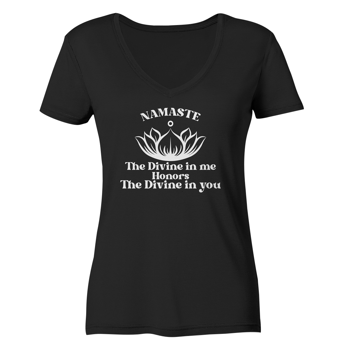 Namaste - Damen V-Neck Shirt Bio