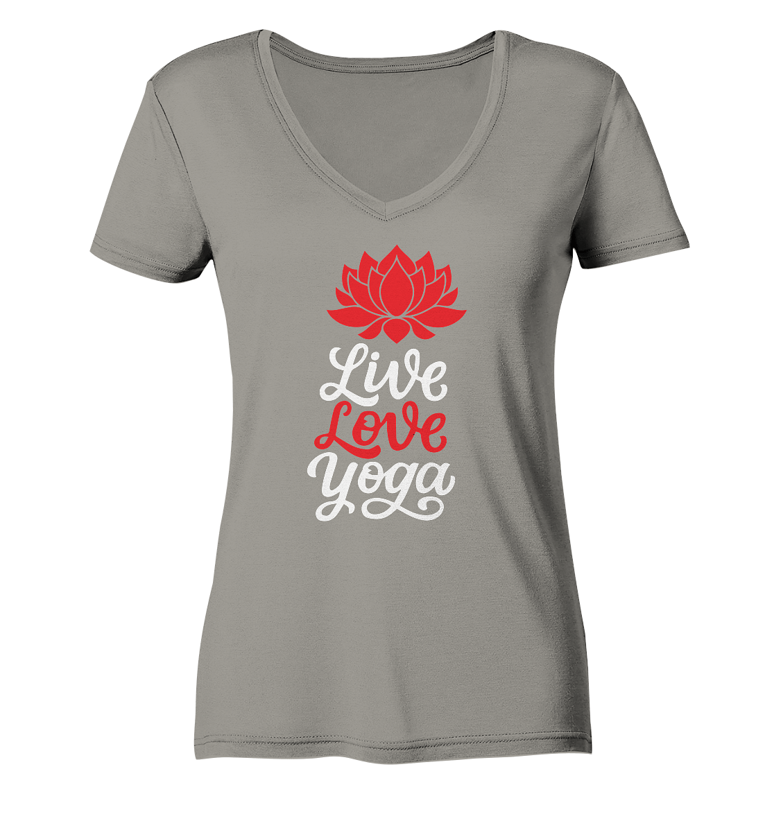 Live & Love - Damen V-Neck Shirt Bio