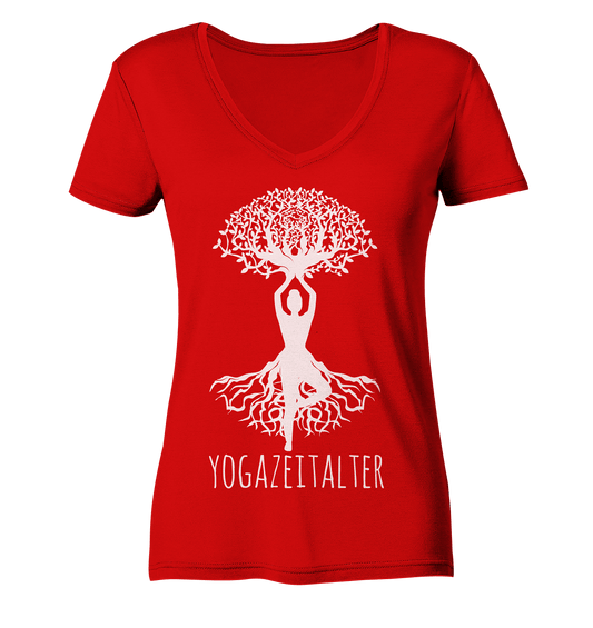 Yogazeitalter - Damen V-Neck Shirt Bio