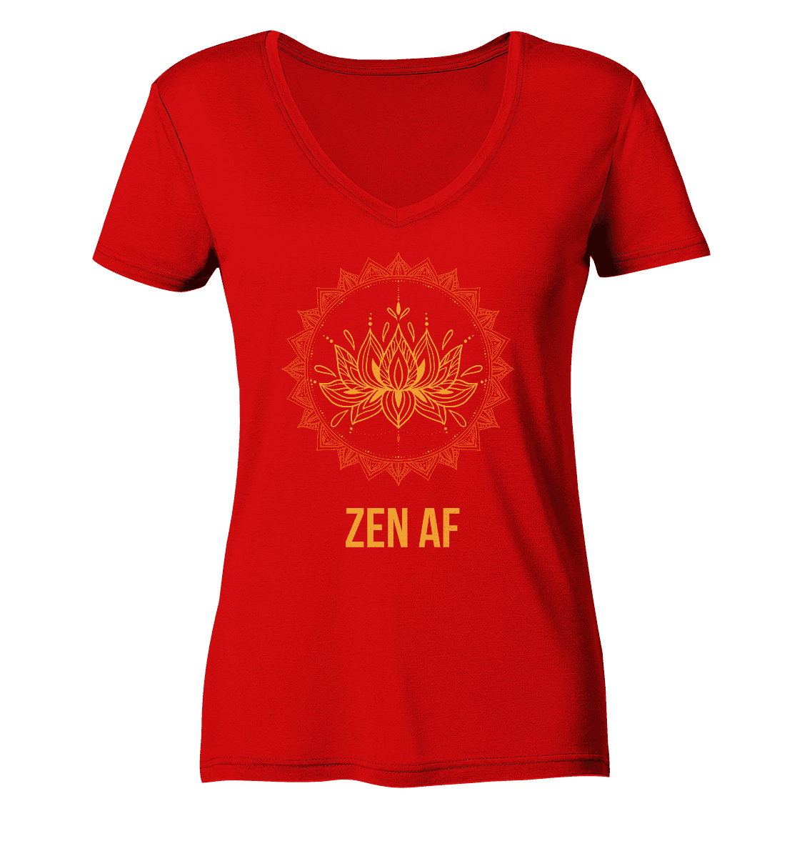 ZEN AF  - Damen V-Neck Shirt Bio