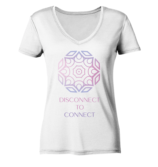 DISCONNECT TO CONNECT  - DamenV-Neck Shirt