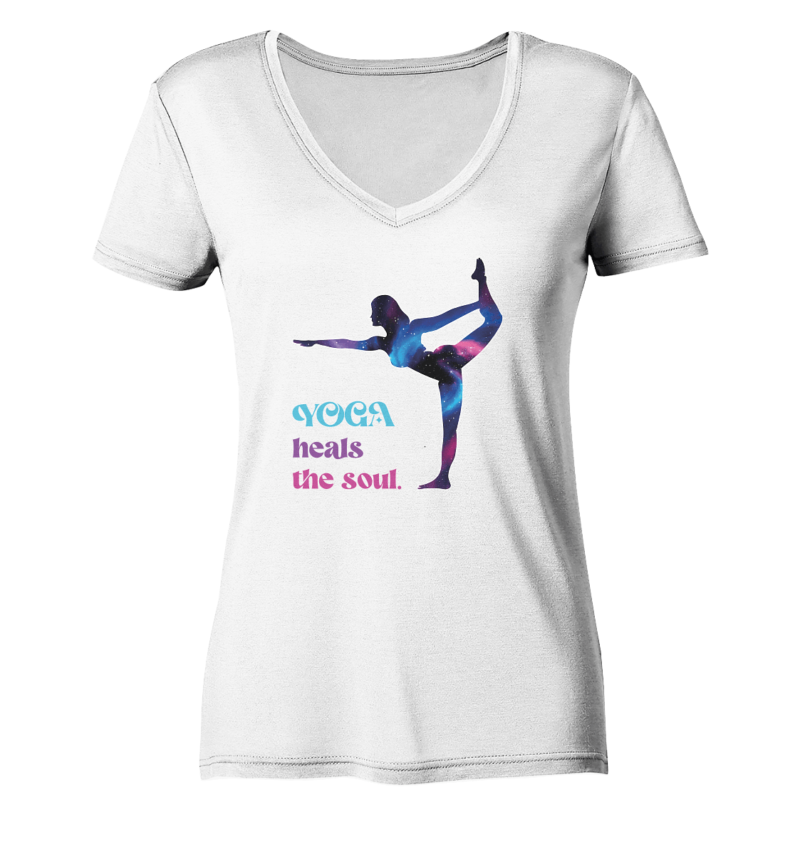 YOGA HEALS THE SOUL  - Damen V-Neck Shirt