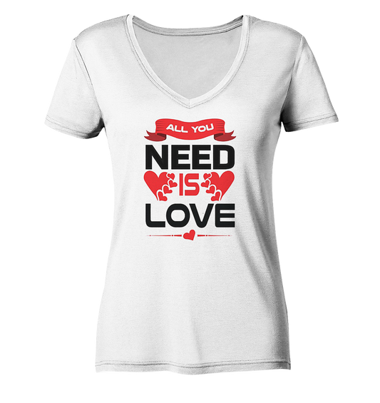 Liebe - Ladies V-Neck Shirt Bio