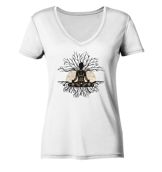 OM - Damen V-Neck Shirt Bio