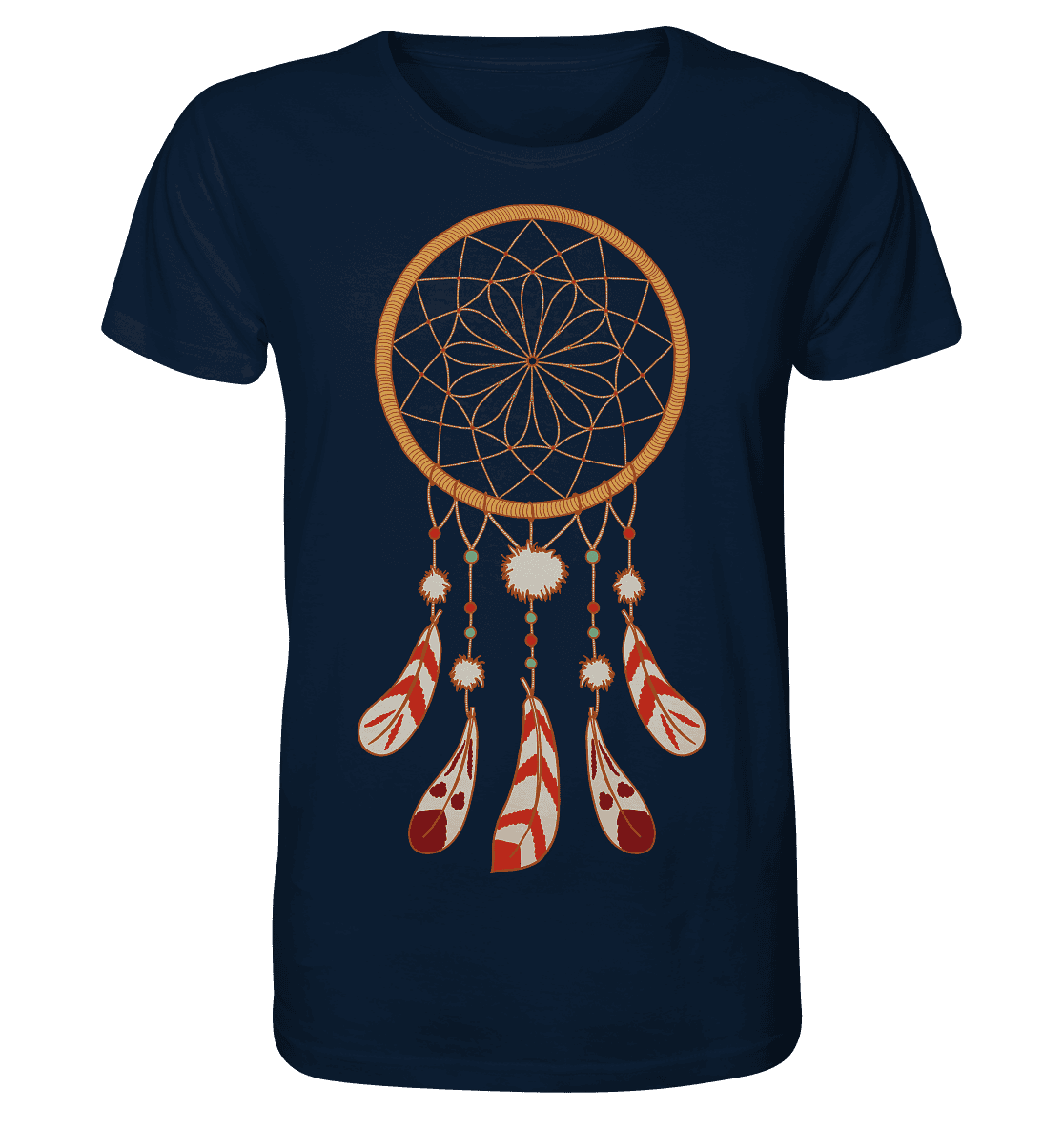 TRAUMFÄNGER - URSPRÜNGLICH INDIANISCHE SCHUTZAMULETTE Herren T-Shirt Bioqualität