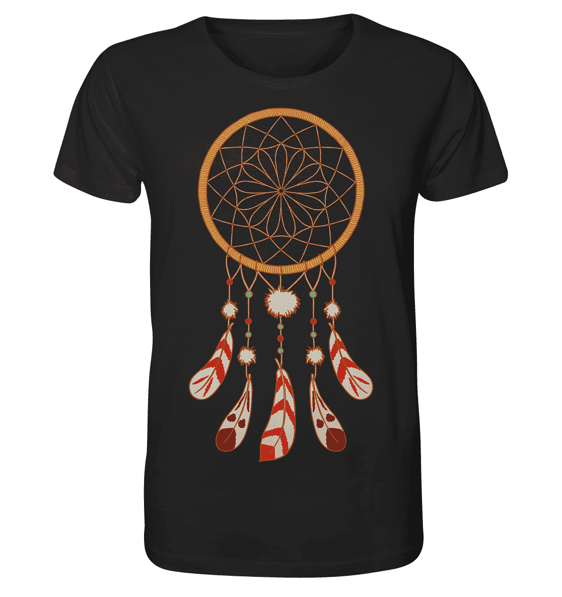 TRAUMFÄNGER - URSPRÜNGLICH INDIANISCHE SCHUTZAMULETTE Herren T-Shirt Bioqualität