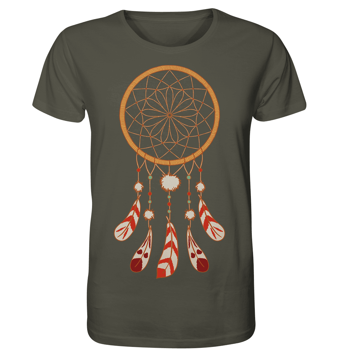 TRAUMFÄNGER - URSPRÜNGLICH INDIANISCHE SCHUTZAMULETTE Herren T-Shirt Bioqualität