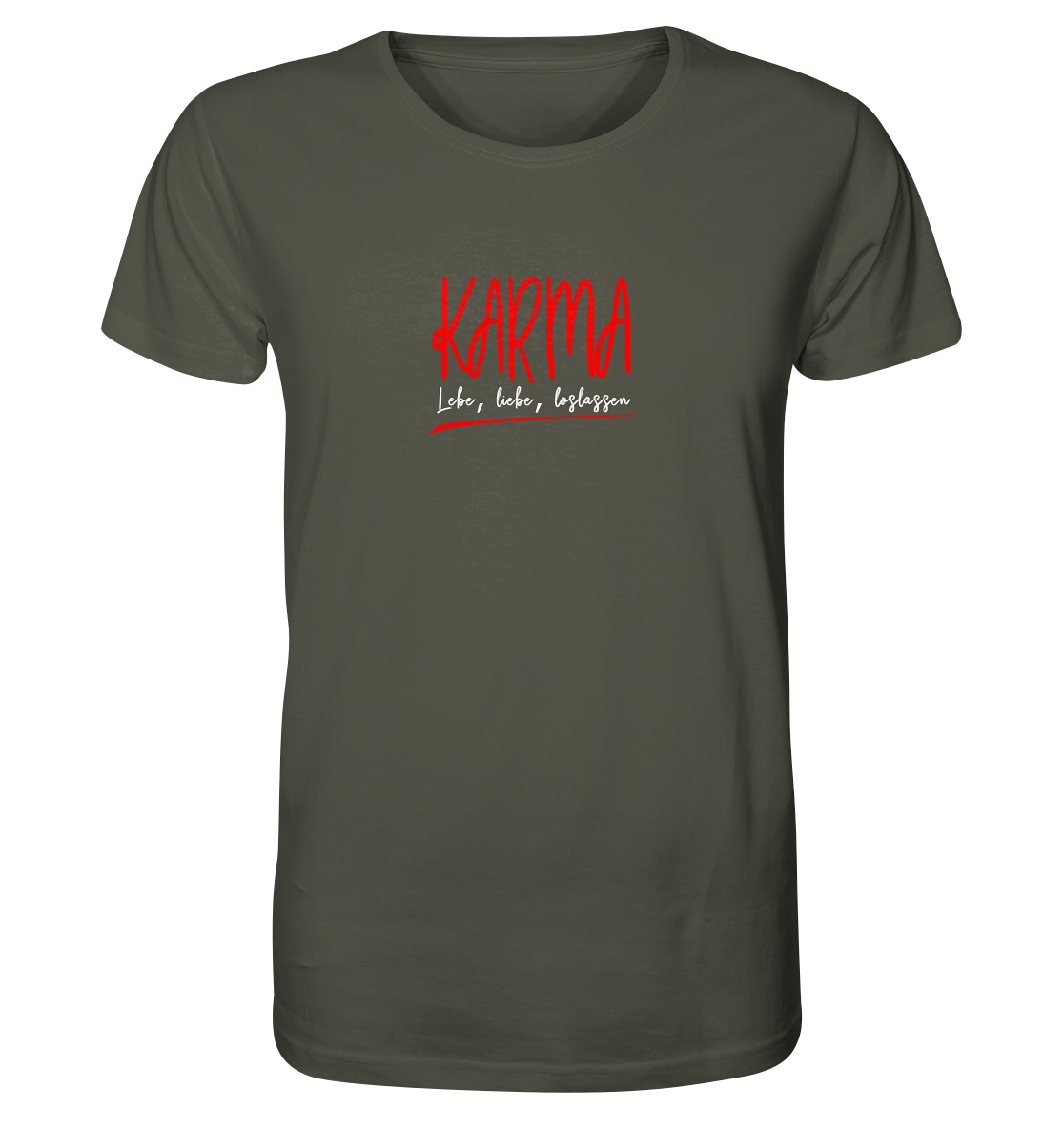 Karma Lebe, liebe, loslassen - Herren T-Shirt Bioqualität