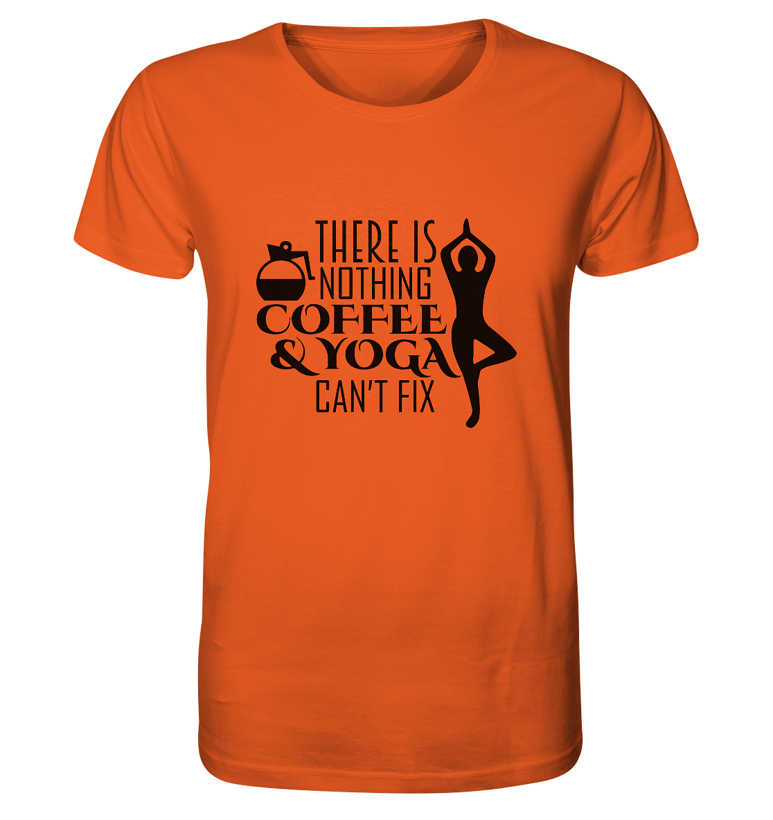 Kaffee & Yoga - Herren T-Shirt Bioqualität