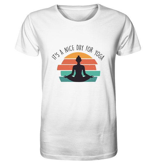 Jeden Tag Yoga - Herren T-Shirt Bioqualität