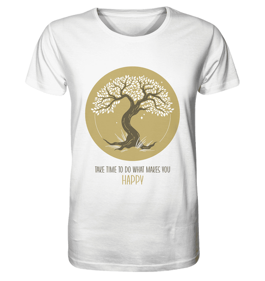 Happy  - Herren T-Shirt Bioqualität