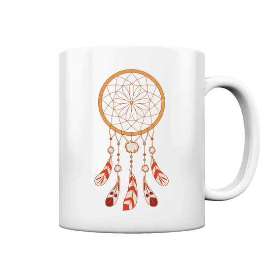 TRAUMFÄNGER - URSPRÜNGLICH INDIANISCHE SCHUTZAMULETTE  - Tasse glossy