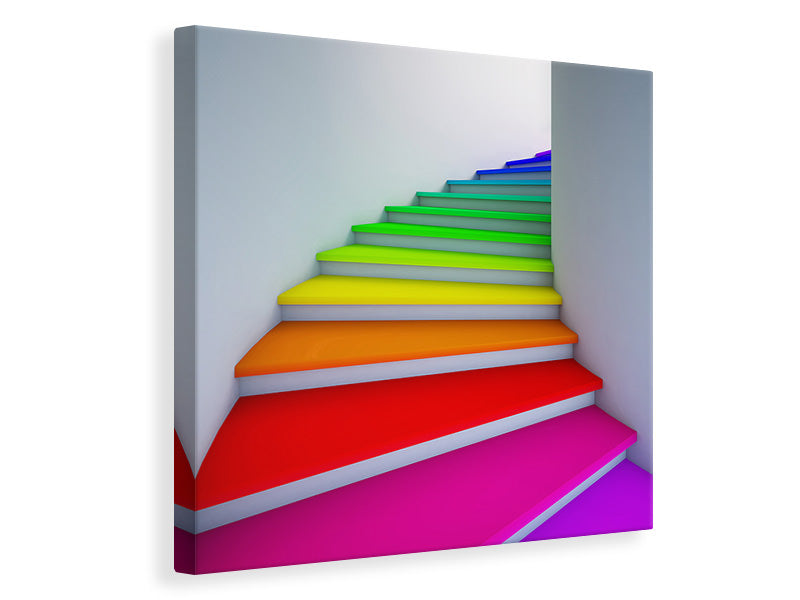 Leinwandbild Bunte Treppe