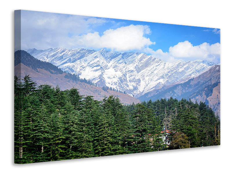 Leinwandbild Ausblick auf Manali