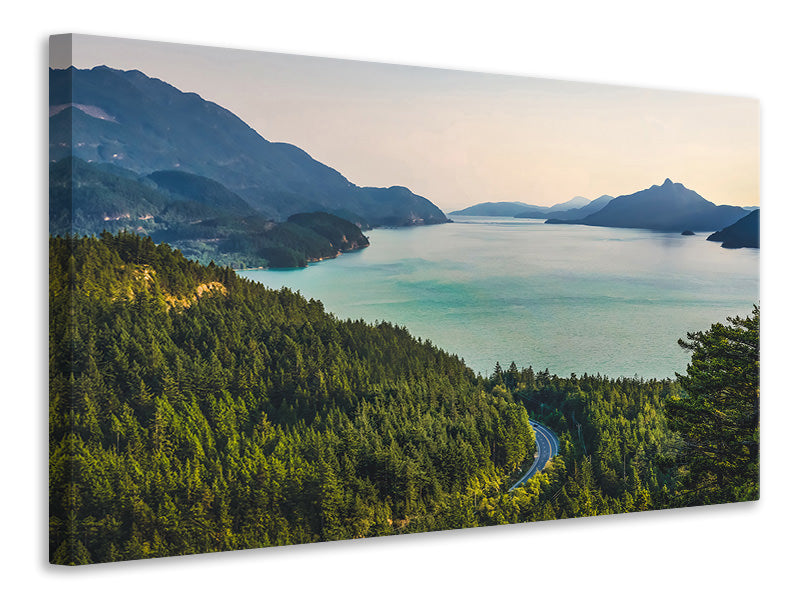 Leinwandbild Beste Aussicht auf den Bergsee