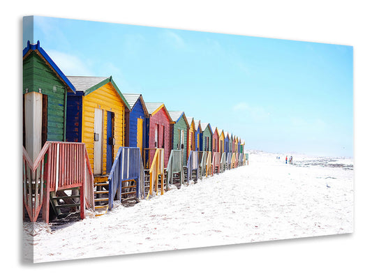 Leinwandbild Bunte Strandhäuser