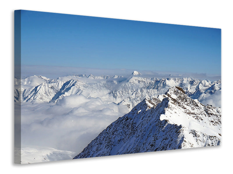 Leinwandbild Fantastischer Ausblick auf die Gipfel