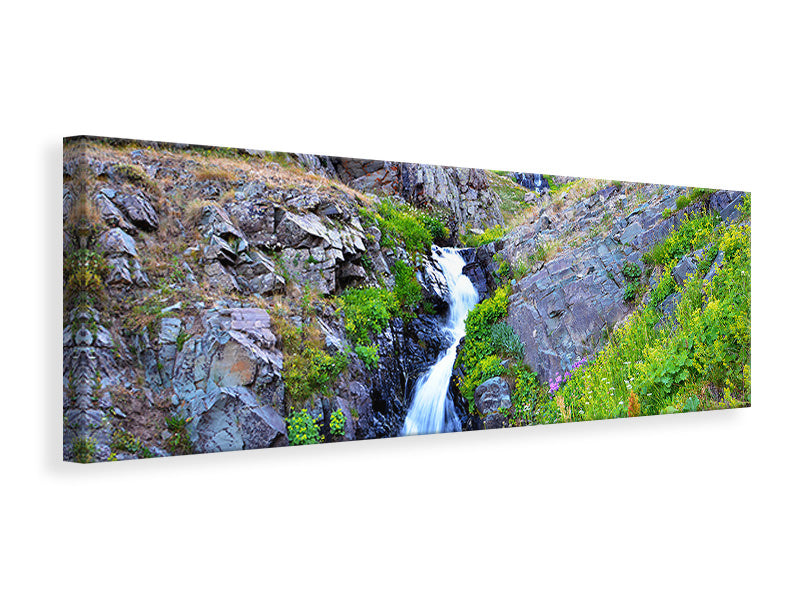 Leinwandbild Panorama Bergfluss